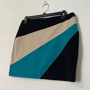 Elegant Black and Teal Mini Skirt